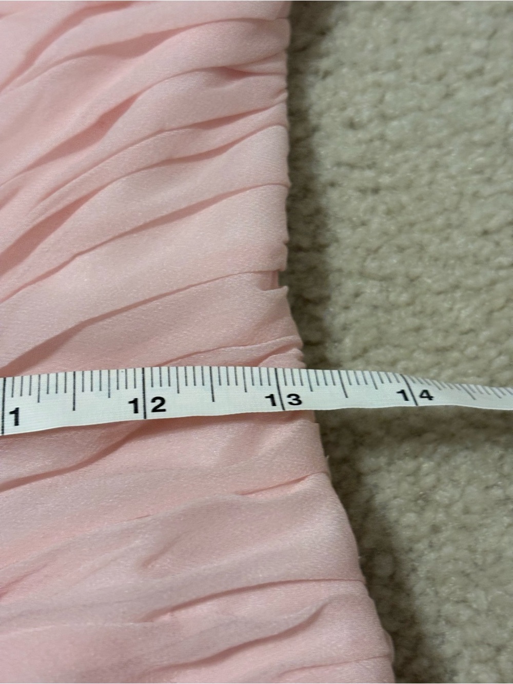 Vintage Mignon Strapless Pink Ruffled Silk Maxi Dress - Picture 7 of 10